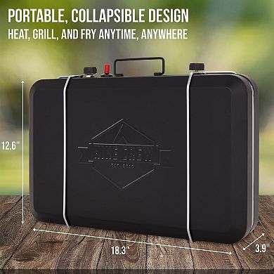 Hike Crew 2-in-1 Gas Camping Stove & Stainless Steel Drip Tray