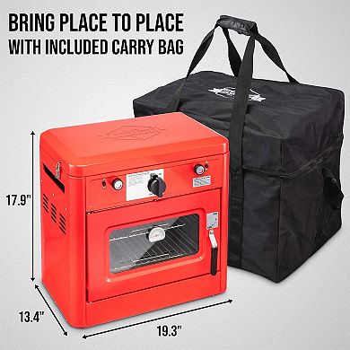 Hike Crew Gas Camping Oven, Csa Approved 2-burner Stove & Camp Oven With Bag, Igniter & More - Black