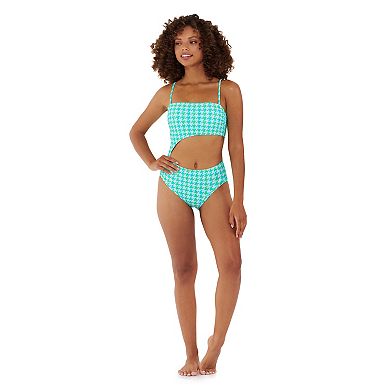 Juniors' Ninety-Nine ° Bandeau Cutout One-Piece Swimsuit
