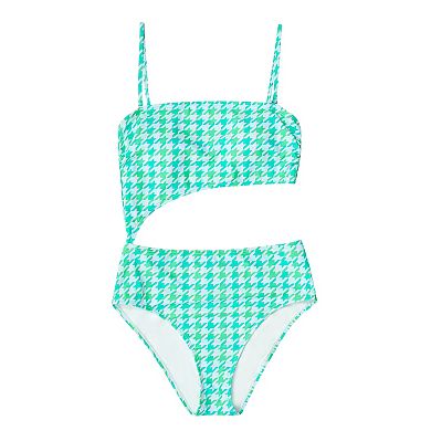 Juniors' Ninety-Nine ° Bandeau Cutout One-Piece Swimsuit
