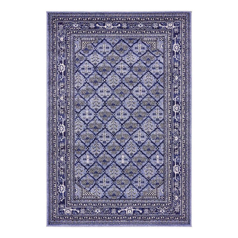 Unique Loom Trellis La Jolla Rug, Blue, 10X14 Ft