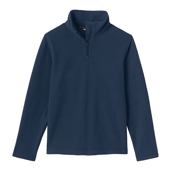 Kids 2-20 Lands' End School Uniform Lightweight Fleece Quarter Zip Pullover