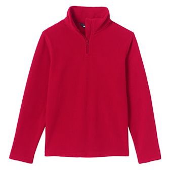 Kids 2-20 Lands' End School Uniform Lightweight Fleece Quarter Zip Pullover