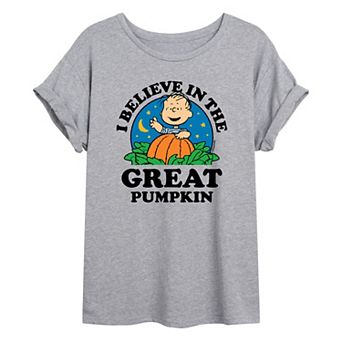 Juniors' Peanuts Great Pumpkin Oversized Graphic Tee