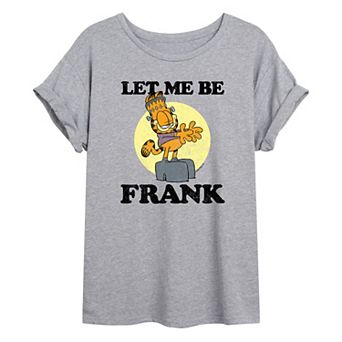 Juniors' Garfield "Be Frank" Oversized Graphic Tee
