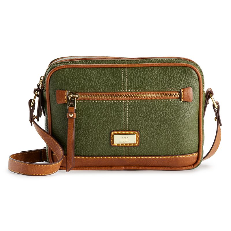 BOC Oakfield Camera Crossbody Bag, Green Saddle