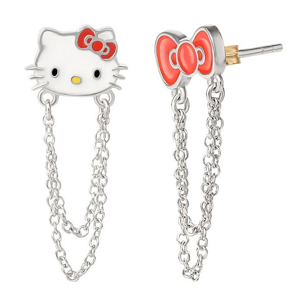 Hello Kitty Bling Drop Earrings, Hot Topic