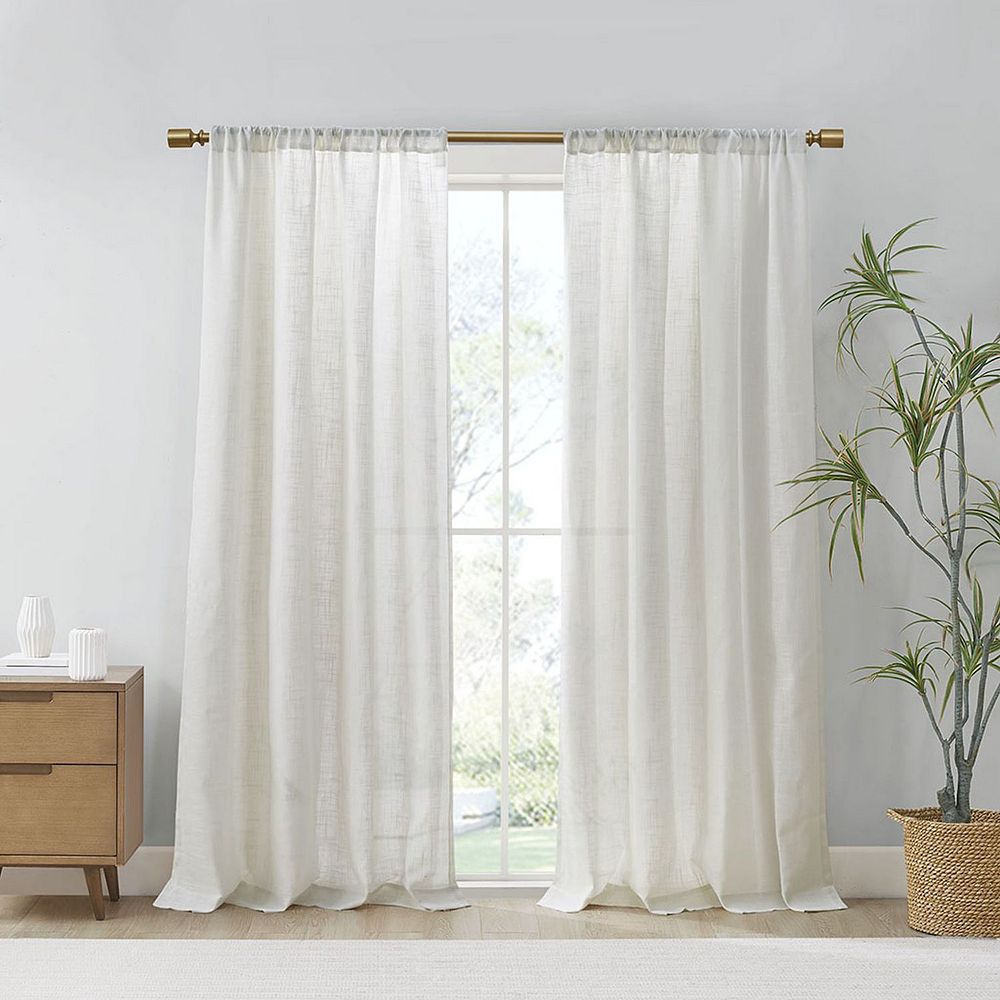 Madison Park Suvi 2-Pack Linen Blend Textured Light Filtering Rod ...