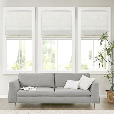 Madison Park Suvi Linen Blend Textured Light Filtering Cordless Roman Shade