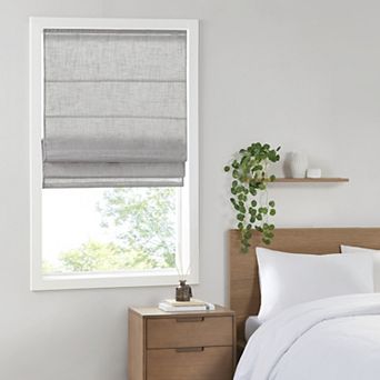 Madison Park Suvi Linen Blend Textured Light Filtering Cordless Roman Shade