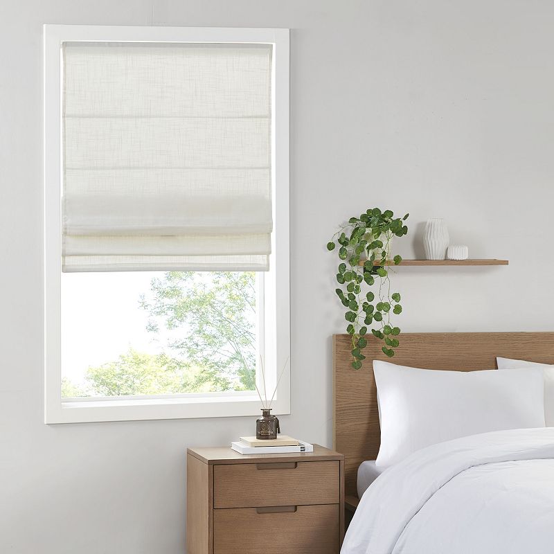 Madison Park Kyler Linen Blend Light Filtering Cordless 1 Piece Roman Shade, 31" x 64"