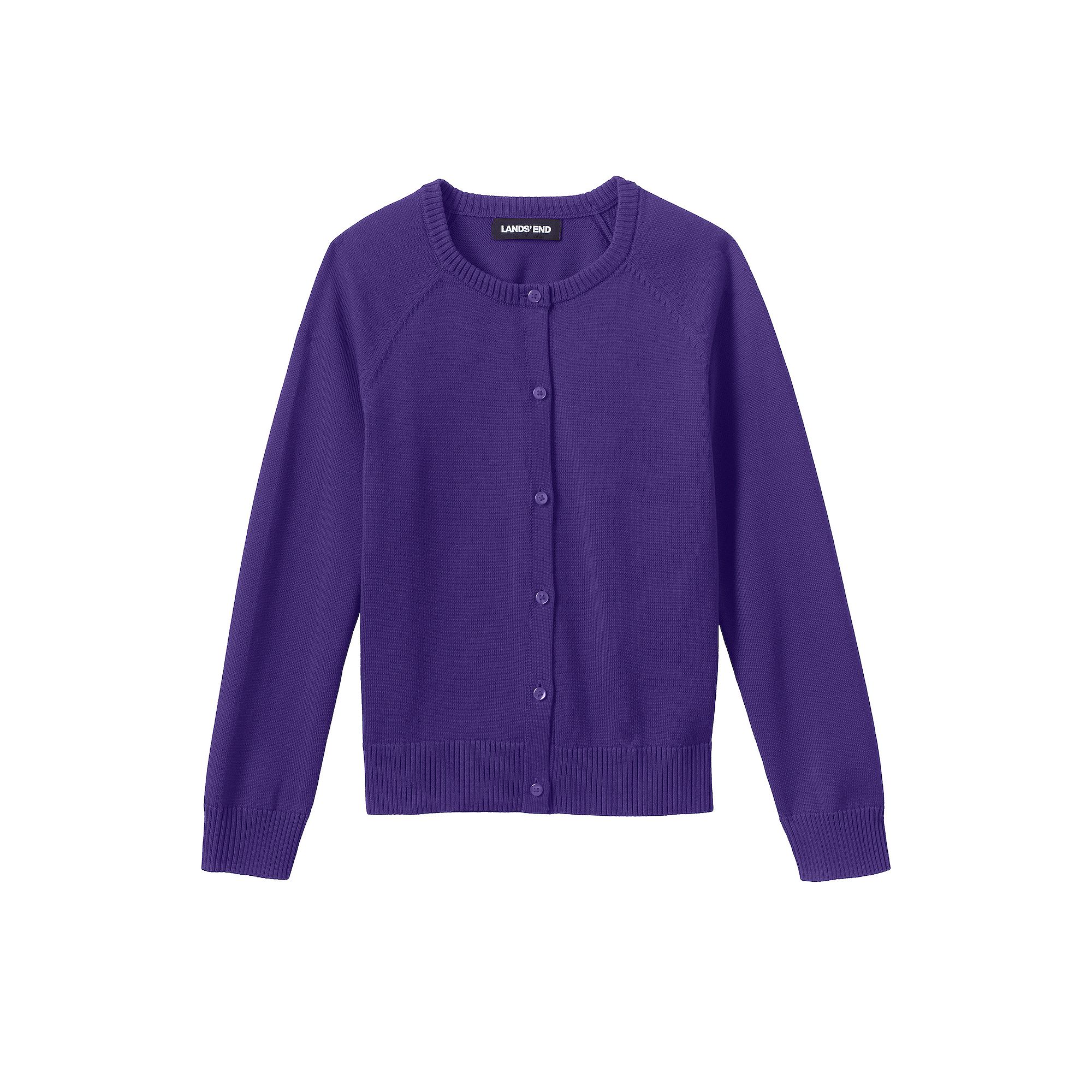 Girls 2-20 Lands End School Uniform Cardigan Sweater, Girls, Size: Medium