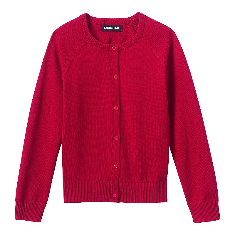 Girls 2-20 Lands End School Uniform Cardigan Sweater, Girls, Size: XS, Re