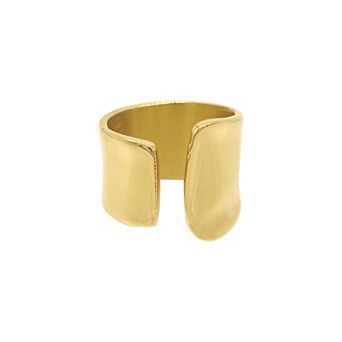 Adornia 14k Gold Plated Tall Open Band Ring