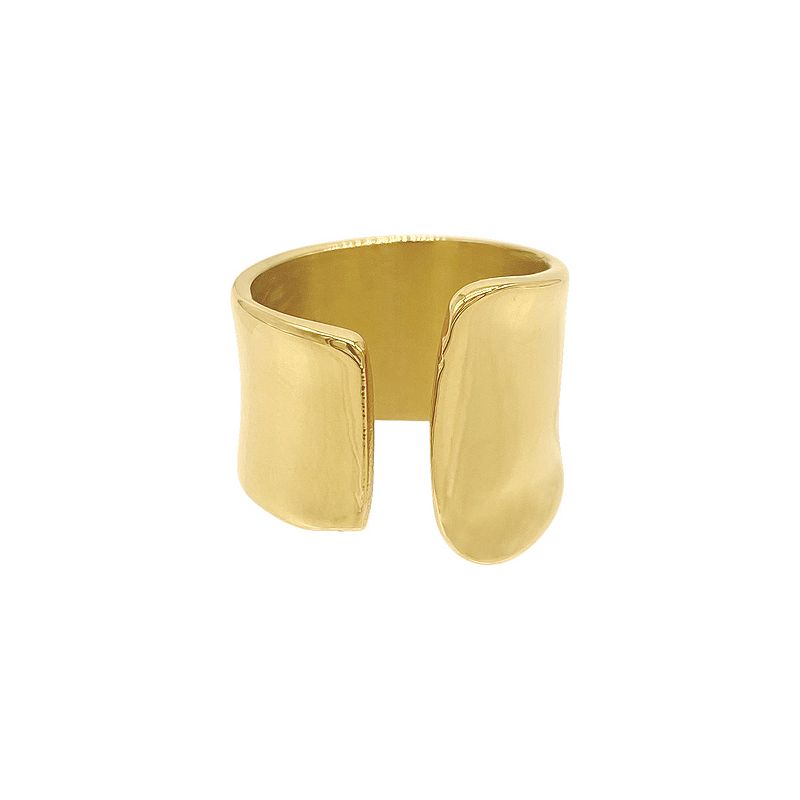 Adornia 14k Gold Plated Tall Open Band Ring, Womens, Size: 6