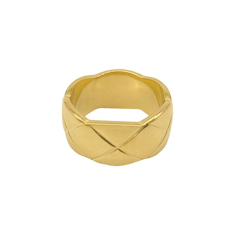 Adornia 14k Gold Plated Cushion Band Ring, Womens, Size: 8