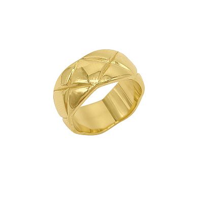 Adornia 14k Gold Plated Cushion Band Ring