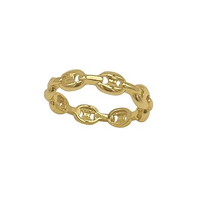 Adornia 14k Gold Plated Mariner Link Ring