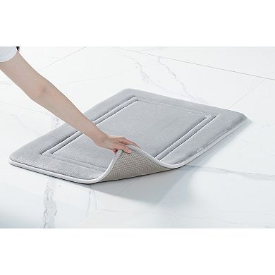 Truly Soft Solid Memory Foam 17x24 2-Piece Bath Rug Set