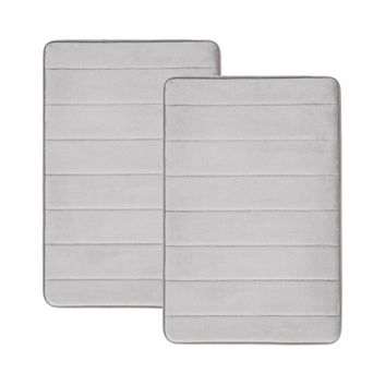 Truly Soft Solid Memory Foam 17x24 2 pc Bath Rug Set
