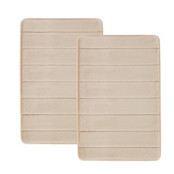 Truly Soft Solid Memory Foam 17x24 2 pc Bath Rug Set