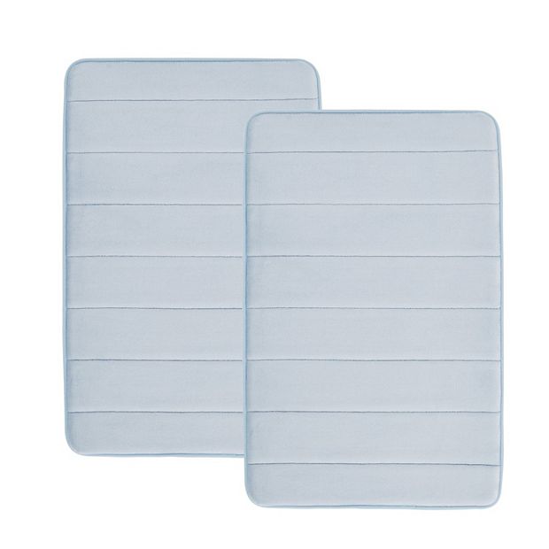 Mainstays 2-Piece Memory Foam Bath Rug Set - Silver - Each