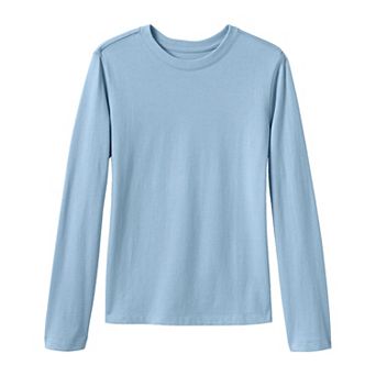 Girls 2-20 Lands' End School Uniform Long Sleeve Essential Tee
