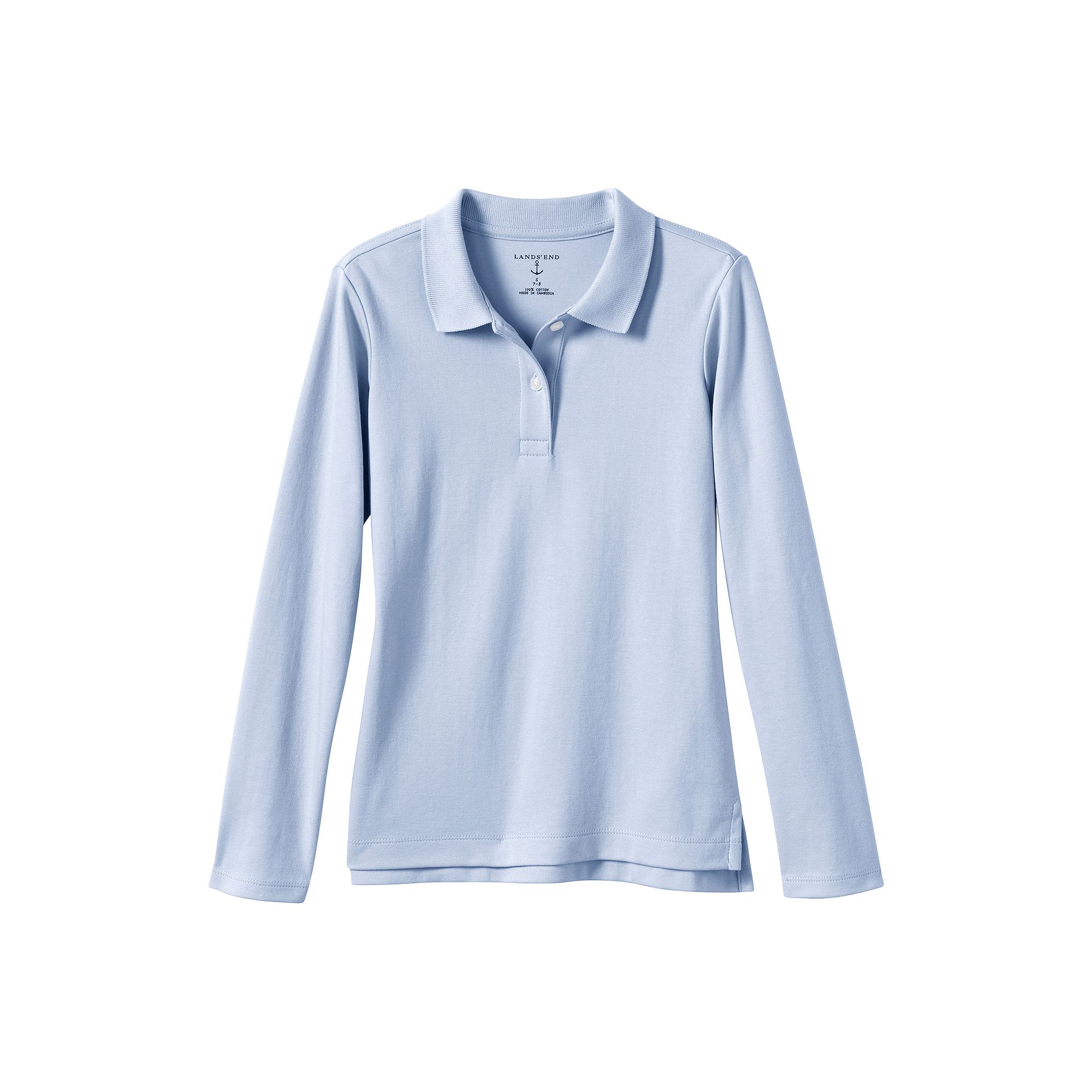 Girls 2-20 Lands End School Uniform Feminine Fit Interlock Polo Shirt, Gir
