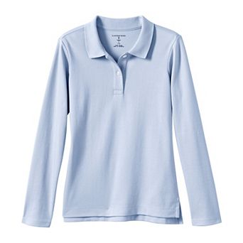 Girls 2-20 Lands' End School Uniform Feminine Fit Interlock Polo Shirt