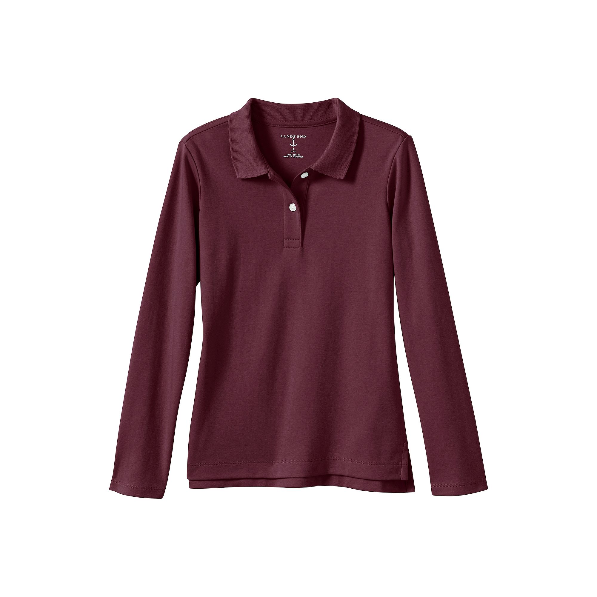 Girls 2-20 Lands End School Uniform Feminine Fit Interlock Polo Shirt, Gir
