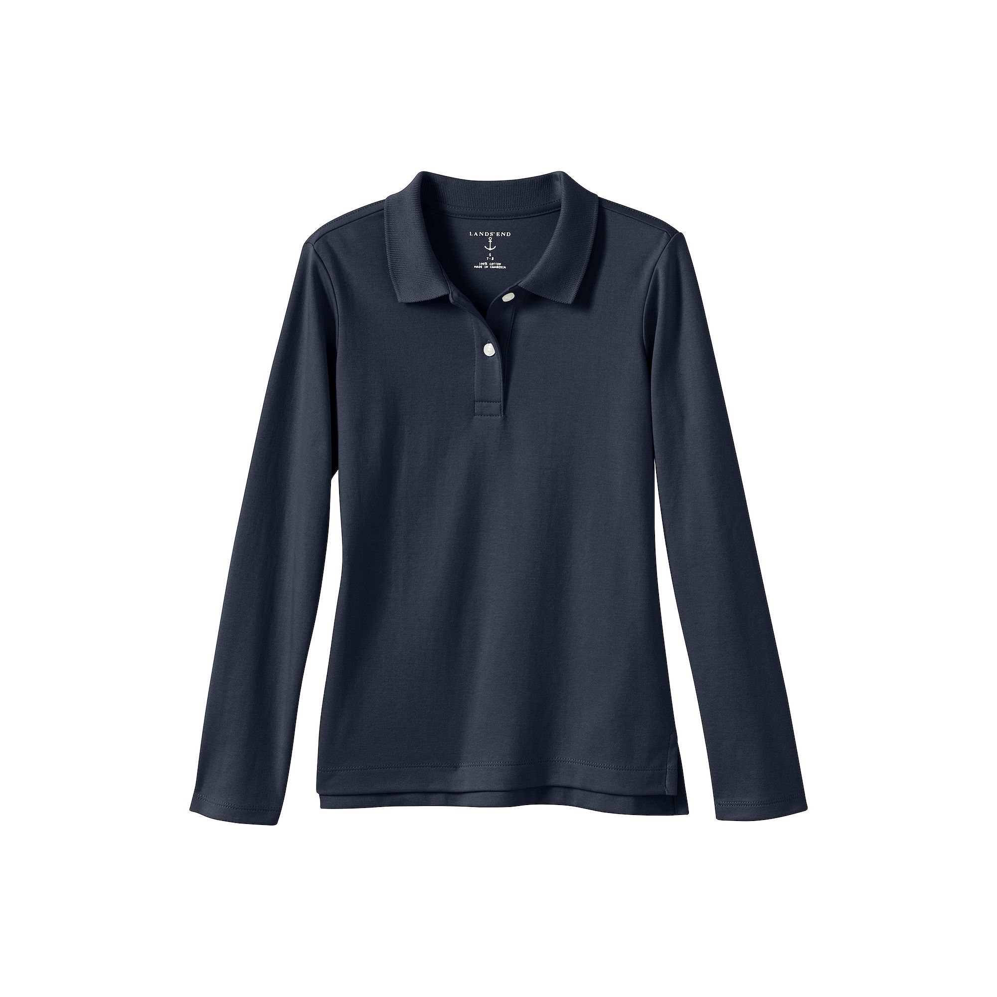 Girls 2-20 Lands End School Uniform Feminine Fit Interlock Polo Shirt, Gir