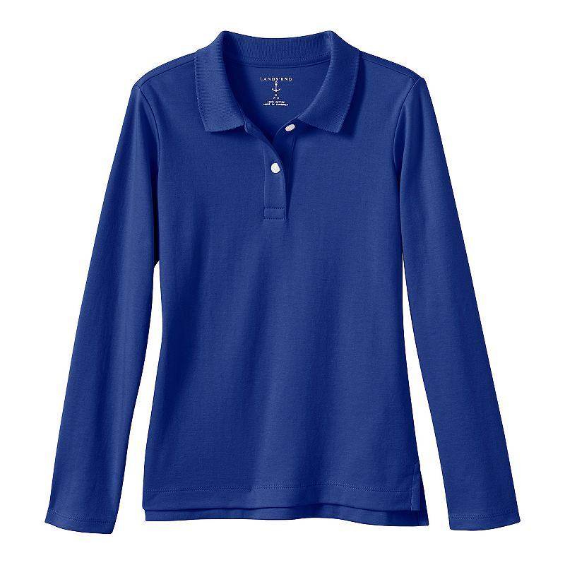 Girls 2-20 Lands' End School Uniform Feminine Fit Interlock Polo Shirt, Girl's, 