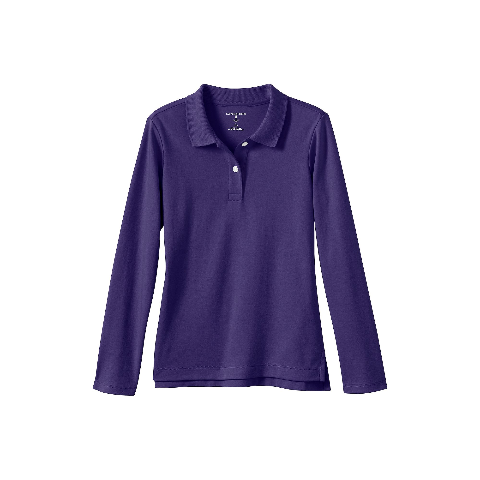 Girls 2-20 Lands End School Uniform Feminine Fit Interlock Polo Shirt, Gir