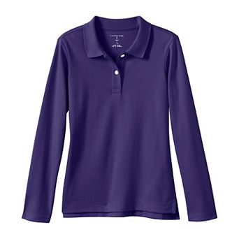 Girls 2-20 Lands' End School Uniform Feminine Fit Interlock Polo Shirt