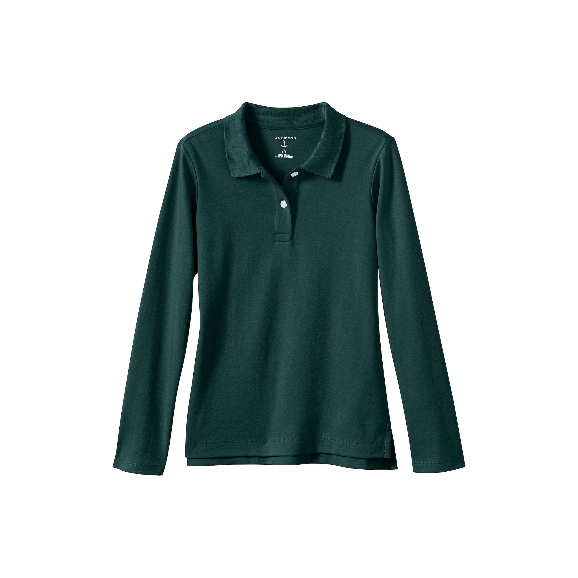 Girls 2-20 Lands End School Uniform Feminine Fit Interlock Polo Shirt, Gir