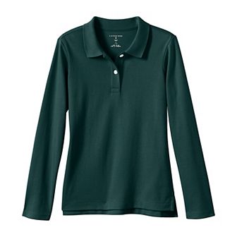 Girls 2-20 Lands' End School Uniform Feminine Fit Interlock Polo Shirt
