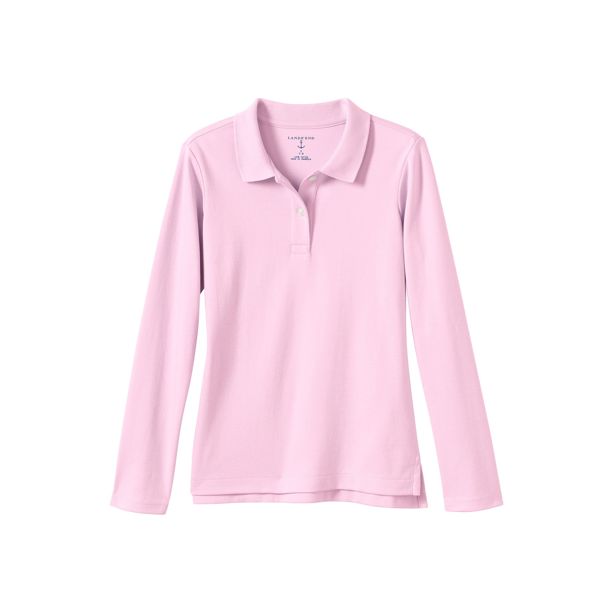 Girls 2-20 Lands End School Uniform Feminine Fit Interlock Polo Shirt, Gir