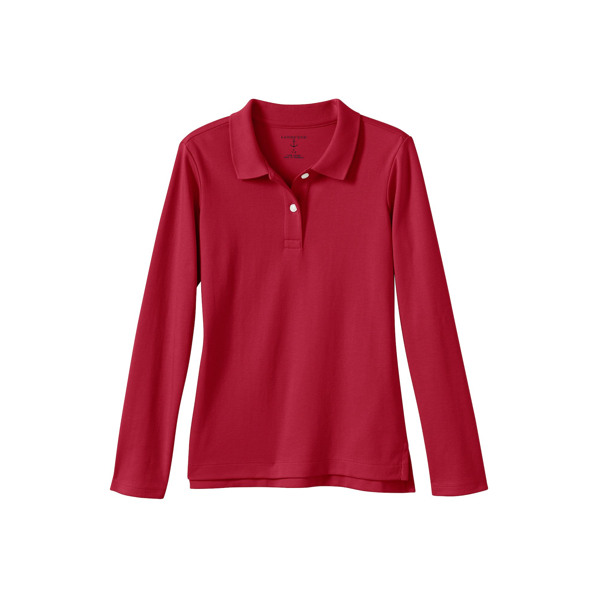 Girls 2-20 Lands End School Uniform Feminine Fit Interlock Polo Shirt, Gir