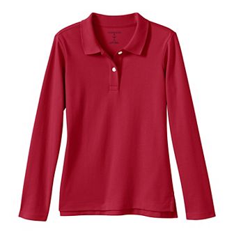 Girls 2-20 Lands' End School Uniform Feminine Fit Interlock Polo Shirt