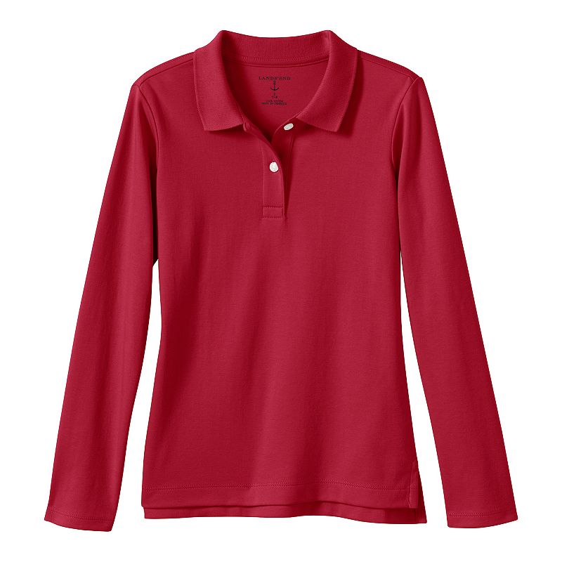 Girls 2-20 Lands' End School Uniform Feminine Fit Interlock Polo Shirt, Girl's, 