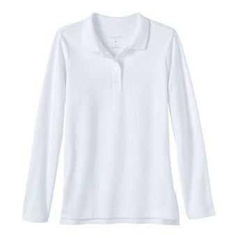 Girls 2-20 Lands' End School Uniform Feminine Fit Interlock Polo Shirt