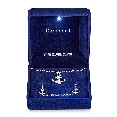 Danecraft Anchor Pendant Necklace and Earring Set