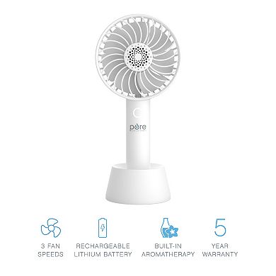 Pure Enrichment PureBreeze Personal Handheld Fan with Base