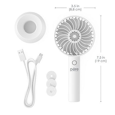 Pure Enrichment PureBreeze Personal Handheld Fan with Base