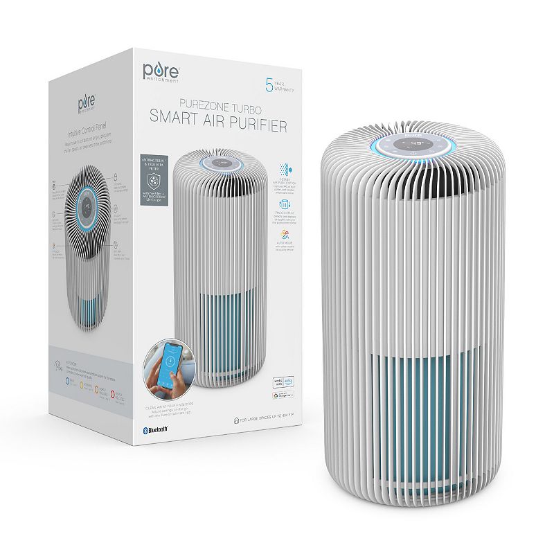 Pure Enrichment PureZone Turbo Smart HEPA Air Purifier with UV-C Light and 