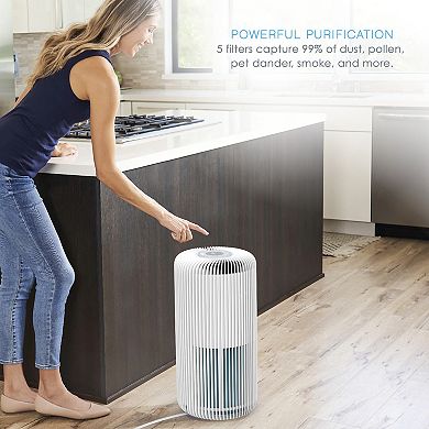 Pure Enrichment PureZone Turbo Smart HEPA Air Purifier with UV-C Light and App Control