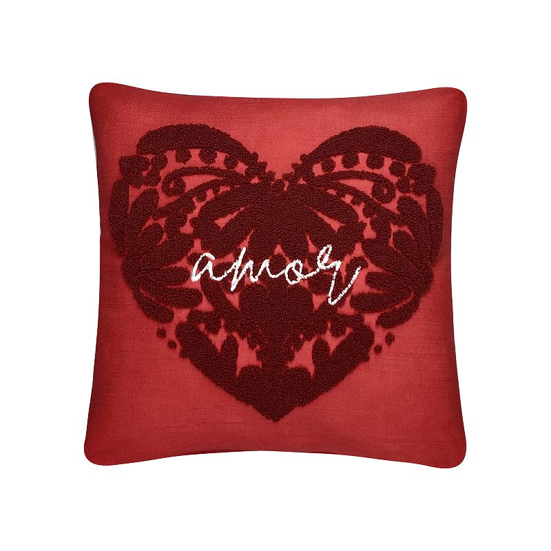 Celebrate Together Valentines Day Amor Throw Pillow, Red, 16X16