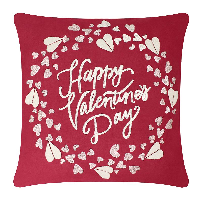Celebrate Together Valentines Day Happy Valentines Day Throw Pillow, Red,