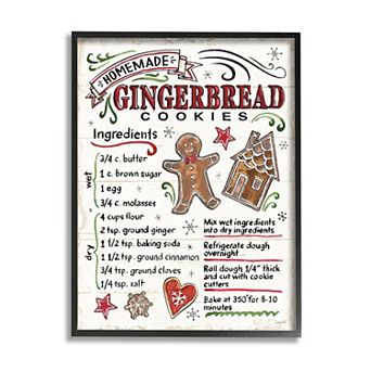 Stupell Home Decor Gingerbread Cookies Framed Wall Art