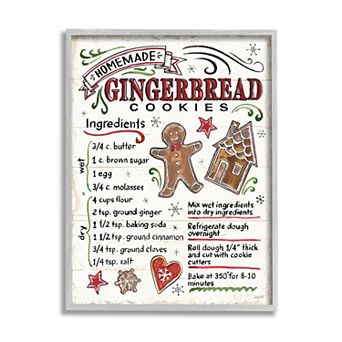 Stupell Home Decor Homemade Gingerbread Cookies Framed Wall Art